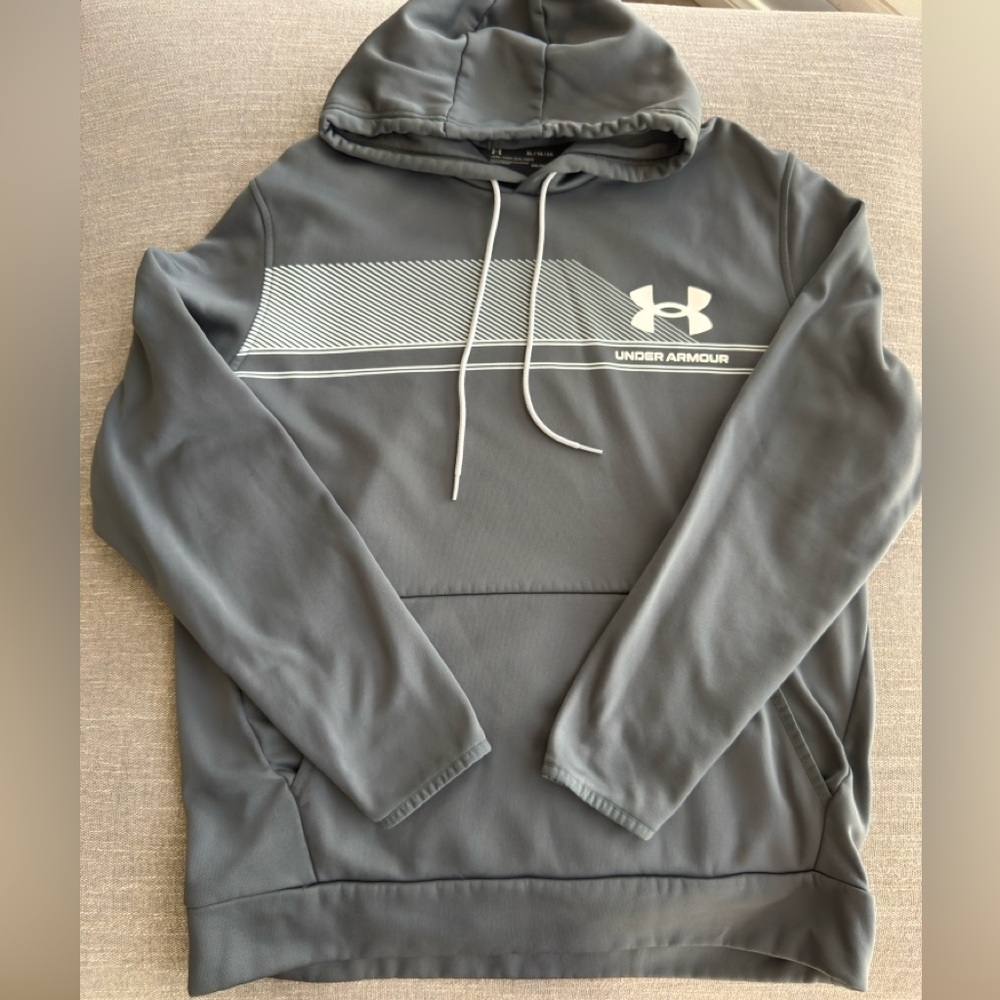 Under Armour Charcoal Hoodie with White Accents